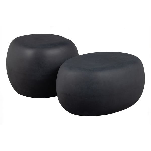 Antracitno sivi okrugli stolić za kavu ø 50 cm Pebble – vtwonen-image-2