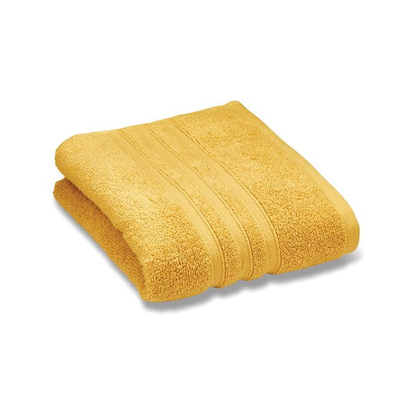 Žuti  pamučan ručnik od frotira 70x120 cm Zero Twist – Catherine Lansfield