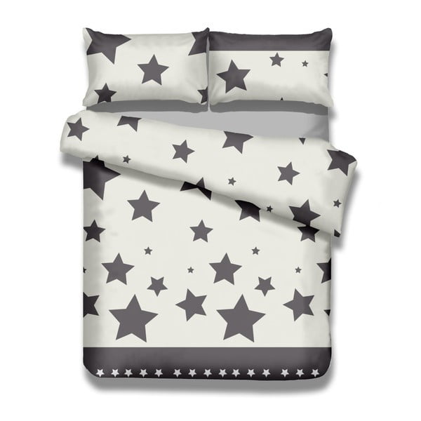 Set pamučne navlake za poplun i 2 jastučnice AmeliaHome Averi Starlight, 230 x 220 cm + 50 x 75 cm