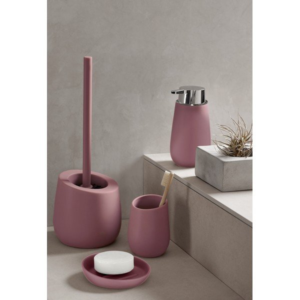 Ružičasta keramička WC četka Wenko Badi-image-1