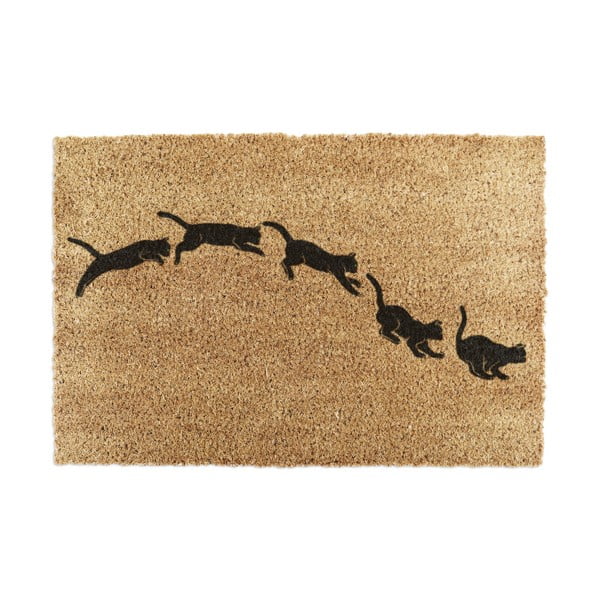 Otirač od kokosovih vlakana 40x60 cm Jumping Cats – Artsy Doormats