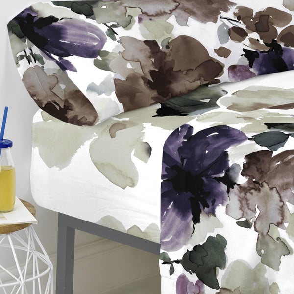 Pamučna plahta Happy Friday Basic Sunset Garden, 140 x 200 cm-image-3