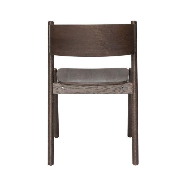 Smeđa blagovaonska stolica od hrastovine Oblique - Hübsch-image-3