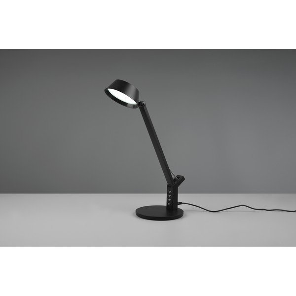 Mat crna LED stolna lampa s mogućnosti zatamnjivanja (visina 40 cm) Ava – Trio-image-1