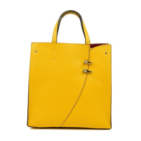Žuta kožna torbica Luisa Vannini Calisso