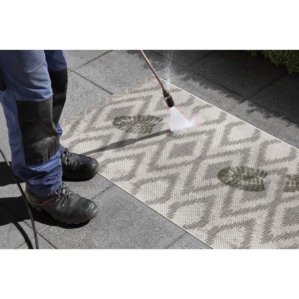 Sivo-krem vanjski tepih NORTHRUGS Isle, 70 x 200 cm-image-1