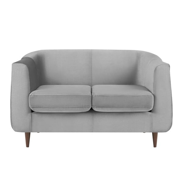 Siva sofa od baršuna Kooko Home Glam, 125 cm