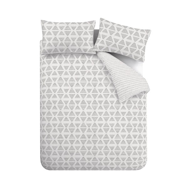 Crno-bijela posteljina za bračni krevet 200x200 cm Tufted Print Geo – Catherine Lansfield