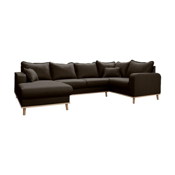 Crna kutna garnitura (lijevi kut) Beata - Ropez-image-2