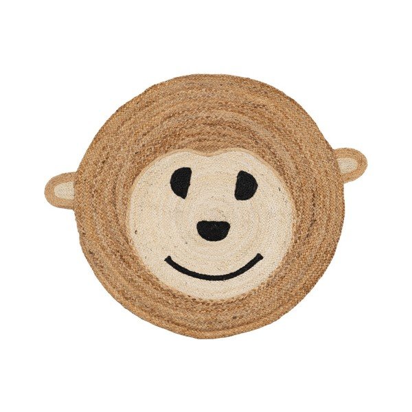 Juten dječji tepih u prirodnoj boji ø 100 cm Chiquillo – Ixia