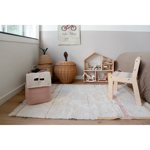 Ružičasti/krem periv/ručno rađen pamučan tepih 90x130 cm Lanes Vintage Nude – Lorena Canals-image-1