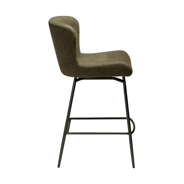 Kaki zelena podstavljena barska stolica (visine sjedala 67,5 cm) Glam – DAN-FORM Denmark-image-1