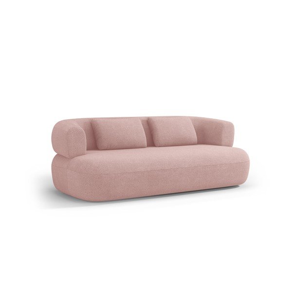 Svijetlo ružičasta sofa od bouclé tkanine 178 cm Jenny – Micadoni 