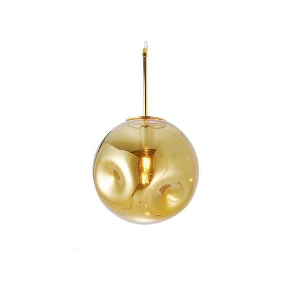 Viseća lampa od puhanog stakla u zlatnoj boji Leitmotiv Pendulum