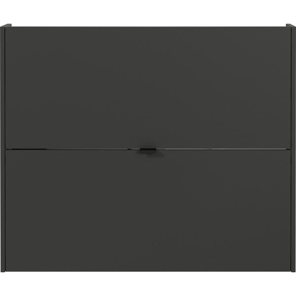 Antracitno sivi preklopni/viseći ormarić za cipele u dekoru hrasta 100x83x18 cm Ameca – Germania-image-2