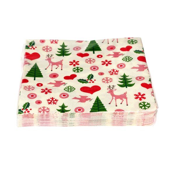 Ubrusi u setu 20 kom 25x25 cm 50s Christmas – Rex London