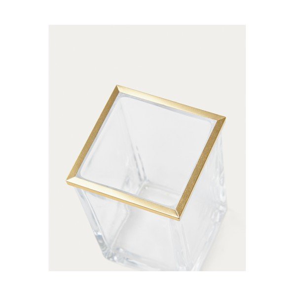 Staklena čaša za četkice za zube u zlatnoj boji Soanet – Kave Home-image-2