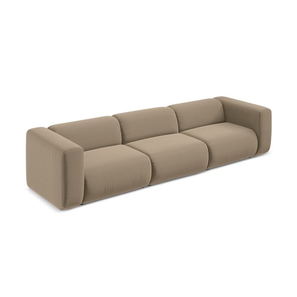 Bež baršunasti sofa 319 cm Ekahi – Makamii-image-3