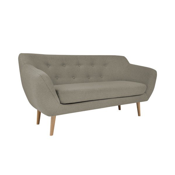 Smeđa dvosjeda sa svijetlim nogama Mazzini Sofas Sicile-image-2
