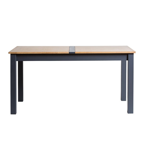Antracit sivi sklopivi stol za blagovanje od punog borovog drveta Marckeric Jade, 150 x 85 cm