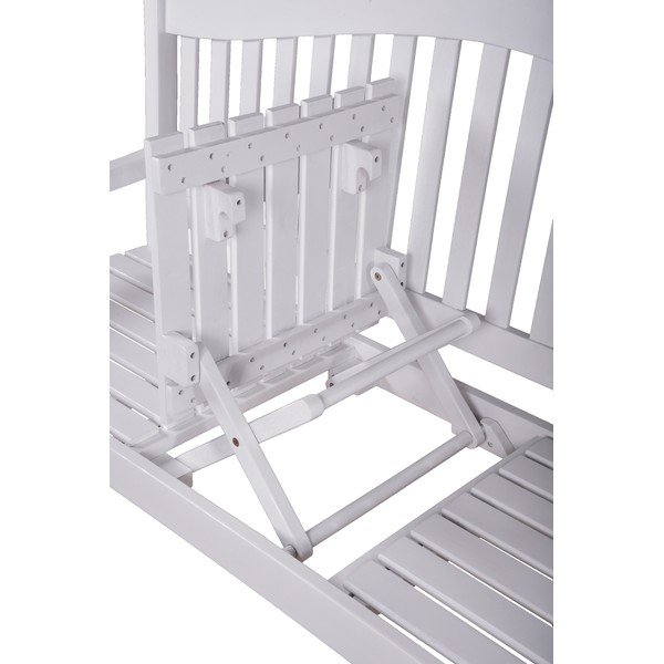 Bijela vrtna klupa od masivnog drveta Singapore – Garden Pleasure-image-4