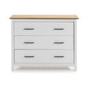 Bijela niska komoda od masivnog bora 100x80 cm Miranda – Marckeric
