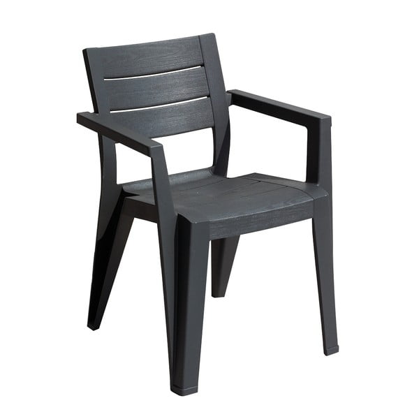 Tamno siva plastična vrtna stolica Julie – Keter