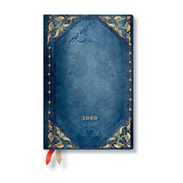 Plavi rokovnik za 2020. u mekom uvezu Paperblanks Peacock Punk, 160 stranica