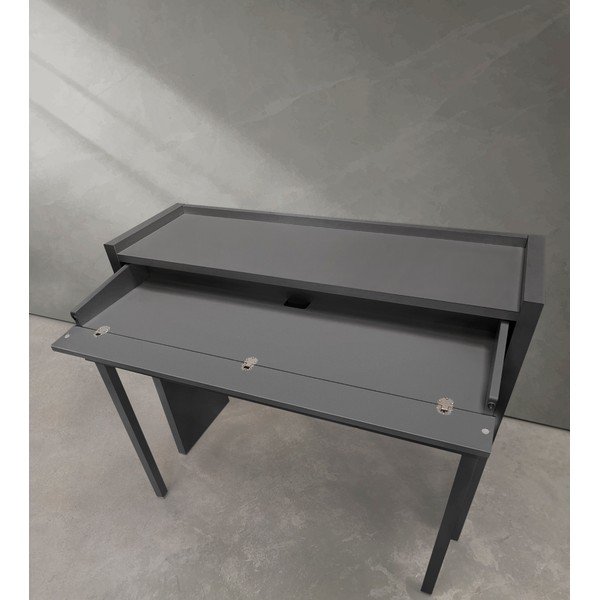 Sivi radni stol 36x110 cm Mel - Woodman-image-1