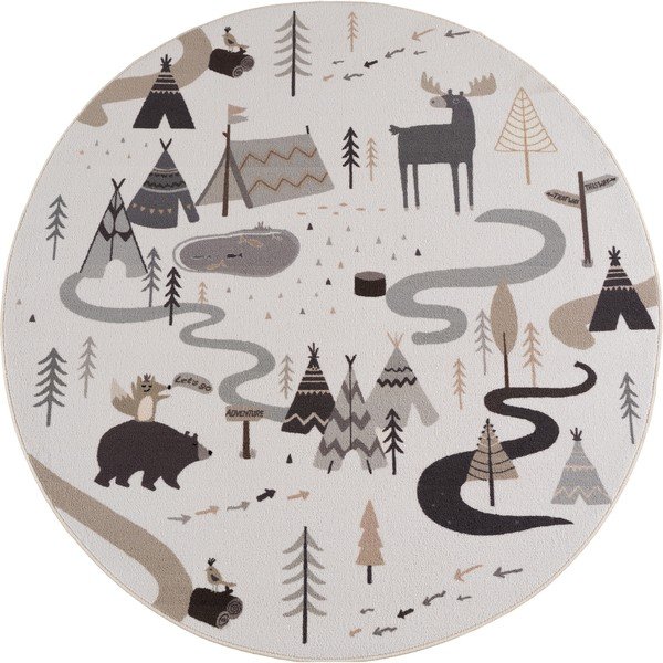 Krem periv dječji tepih ø120 cm Coco 1135 – Ayyildiz Carpets