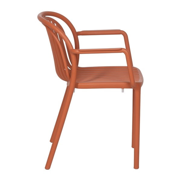 Plastična blagovaonska stolica boja terakote Alia – Ixia-image-2