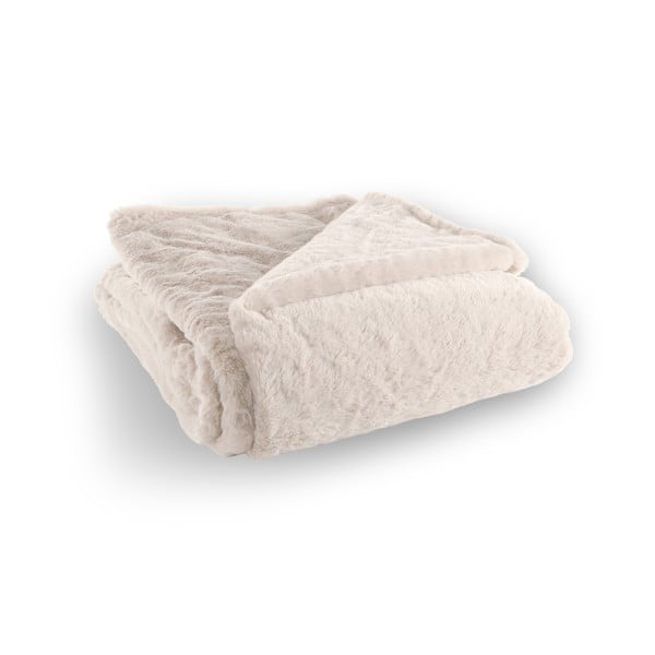 Bijela/bež deka od umjetnog krzna 150x200 cm Ruby – Tiseco Home Studio