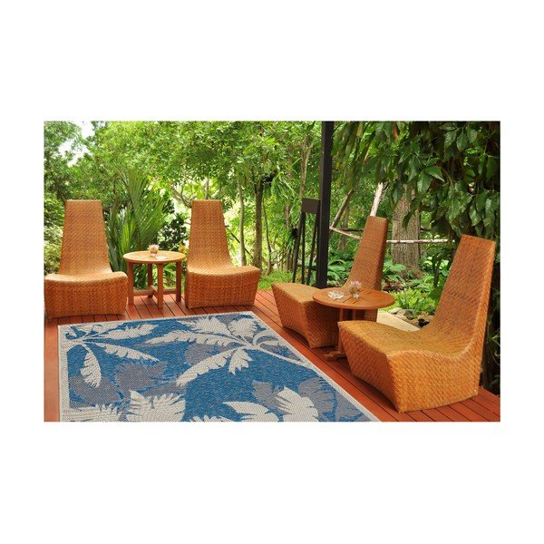 Plavo-sivi vanjski tepih Floorita Palms, 160 x 230 cm-image-4