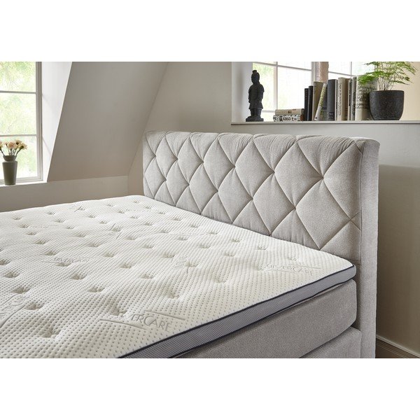 Svijetlo sivi boxspring krevet 180x200 cm Rockaway – Rojaplast-image-2
