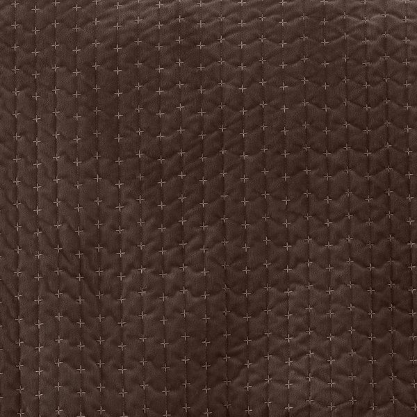 Tamno smeđi prošiven prekrivač od samta 240x260 cm Attica Velvet – Bianca-image-2