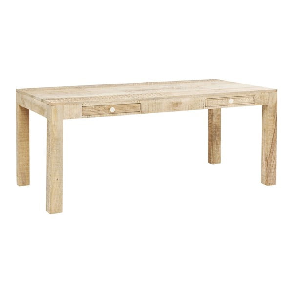 Blagovaonski stol s ručno izrezbarenim detaljima Kare Design Puro, dužine 180 cm