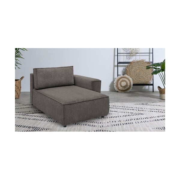 Svjetlo smeđa modularna sjedeća garnitura od samta (s desnim kutom) Nihad modular – Bobochic Paris-image-1