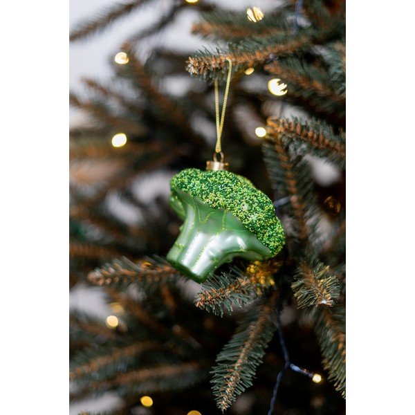Stakleni ukras za božićno drvce Broccoli – Sass & Belle-image-1