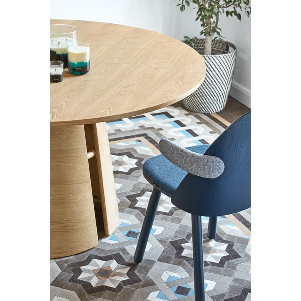 Okrugao blagovaonski stol u dekoru hrasta u prirodnoj boji ø 137 cm Cep – Teulat-image-2