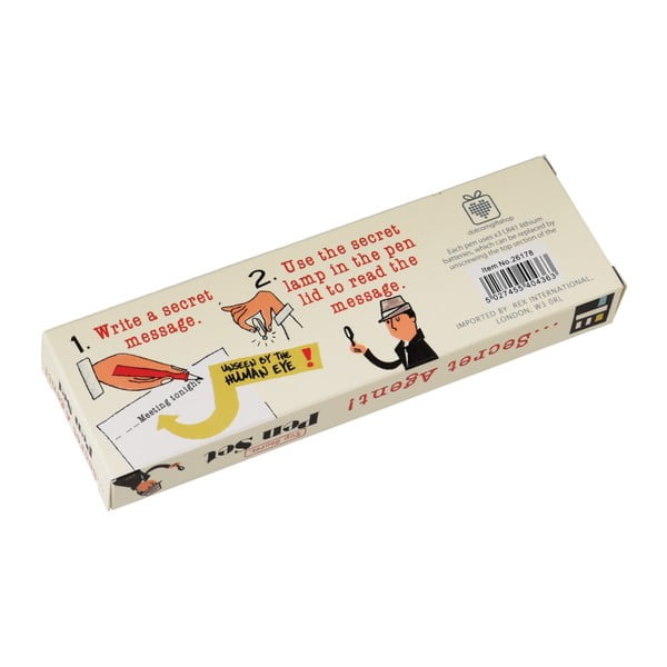 Set s dvije špijunske olovke sa nevidljivom tintom i UV Rex London tajnog agenta-image-2