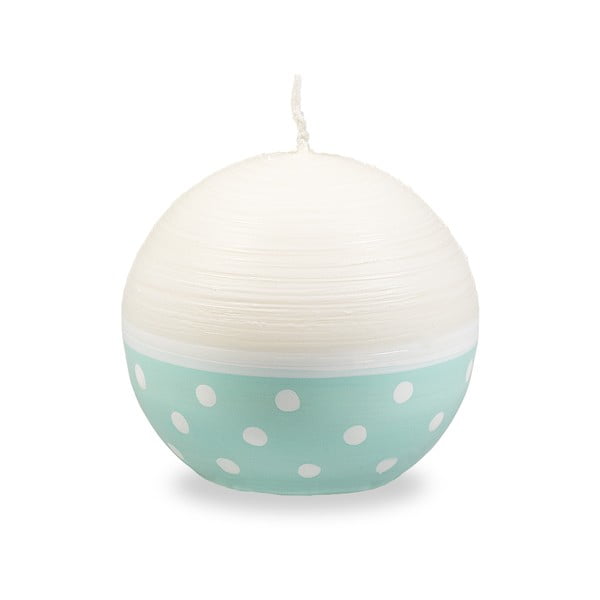 Bijelo-tirkizna svijeća Unipar Sweetness, vrijeme gorenja 22 h