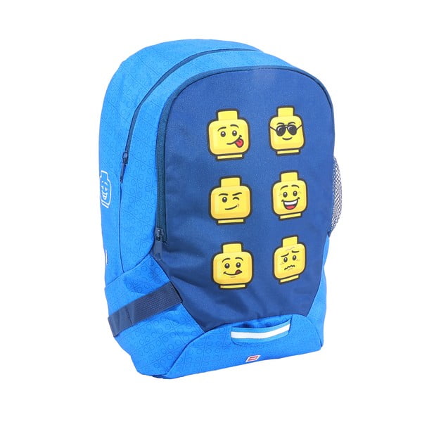 Plavi školski ruksak LEGO® Faces
