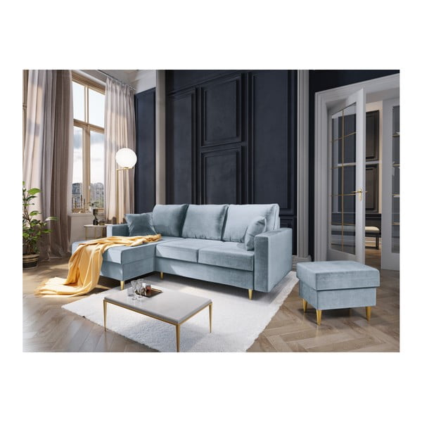 Svijetloplavi pouf Mazzini Sofas Muguet, 60 x 45 cm-image-3
