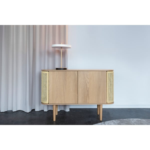 Crno-bijela metalna LED stolna lampa s mogućnosti zatamnjivanja s metalnim sjenilom (visina 41,5 cm) Asteria Table – UMAGE-image-1