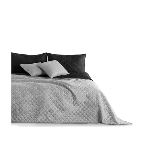 Crno-sivi dvostrani pokrivač od mikrovlakana DecoKing Axel, 240 x 260 cm