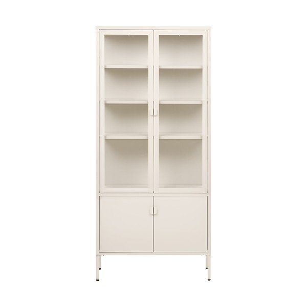 Krem željezna vitrina 80x180x35 cm Brisbane – House Nordic-image-4