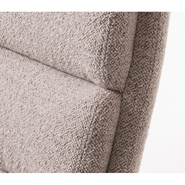 Svijetlo siva fotelja s naslonjačem za noge za opuštanje od bouclé tkanine Sifton – Unique Furniture-image-4