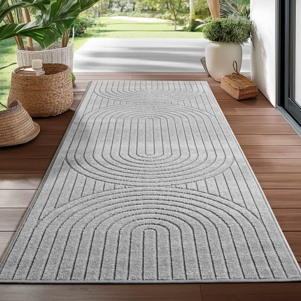 Siva unutarnja i vanjska staza 80x250 cm Nova 1201 – Ayyildiz Carpets-image-1