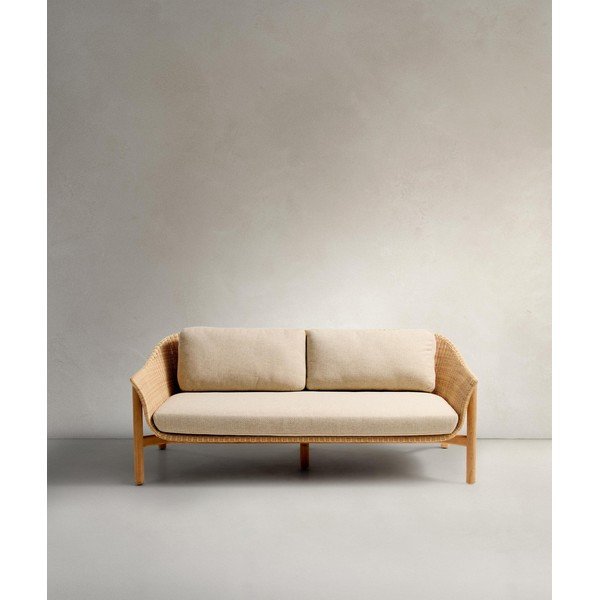 Bež/u prirodnoj boji podstavljena vrtna sofa Galea – Kave Home-image-1