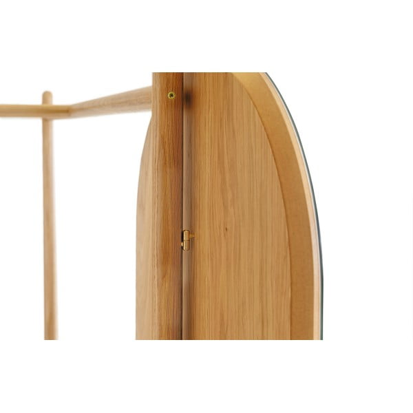 Element za hodnik od hrastovog drveta s ogledalom Woodman Tripod-image-4